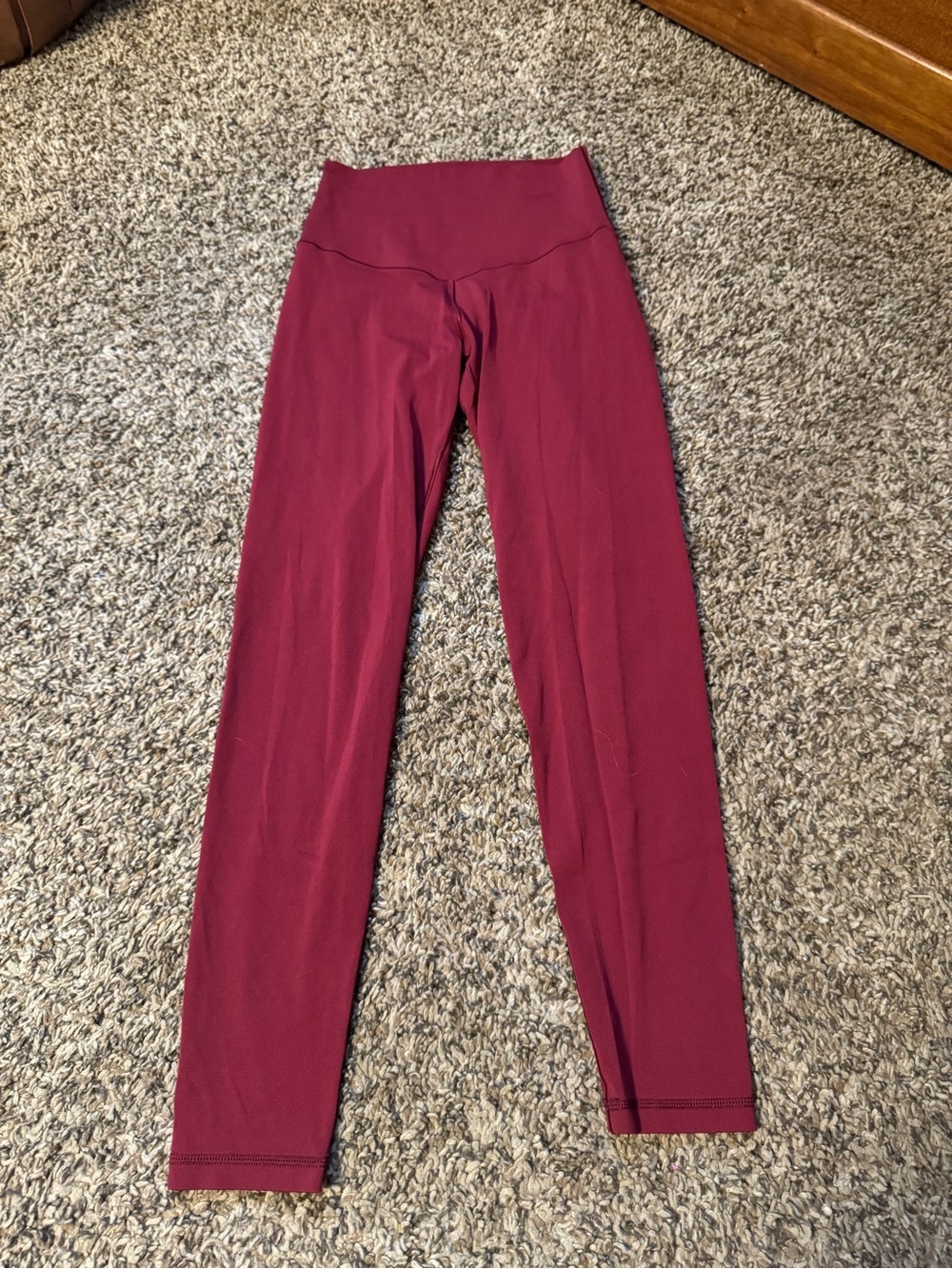 aerie Burgundy Seamless Active Leggings - Picture 2 of 3